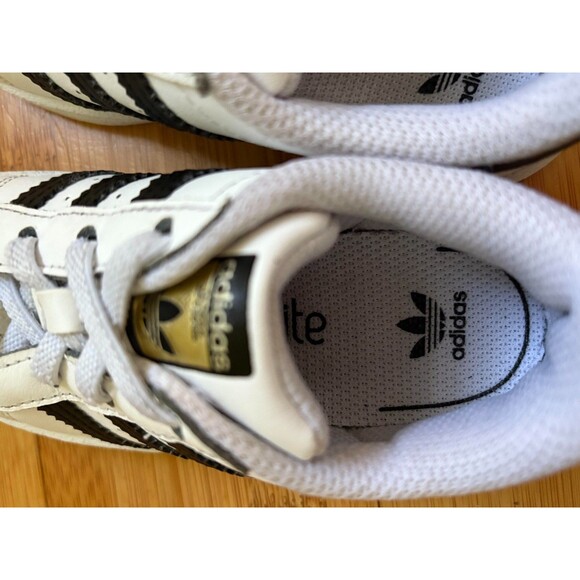 Adidas Originals Superstar Sneakers Toddler Size 7.5 K Three Stripe White Shoes - Picture 6 of 7